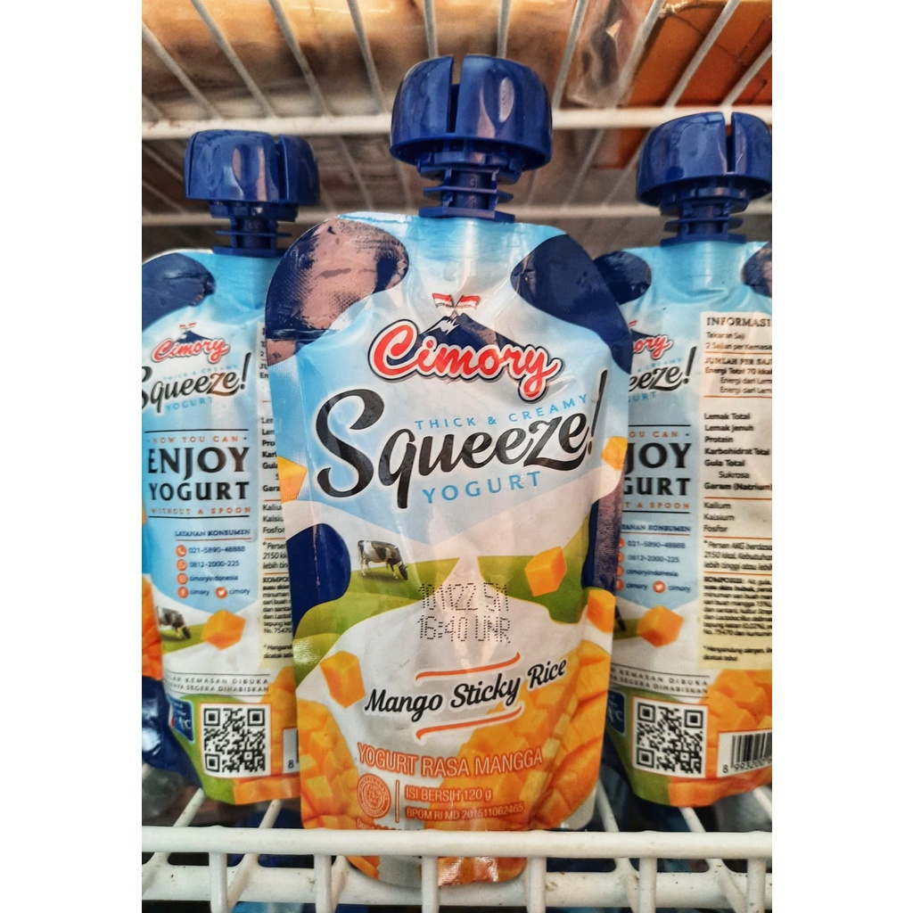 Cimory Squeeze Yogurt MANGGO STICKY RICE 120 g Yogurt Rasa MANGGA