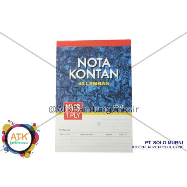 

Kiky Buku Nota kontan 1 Ply kecil 50 lembar 1 Rangkap Grosir- SHESB