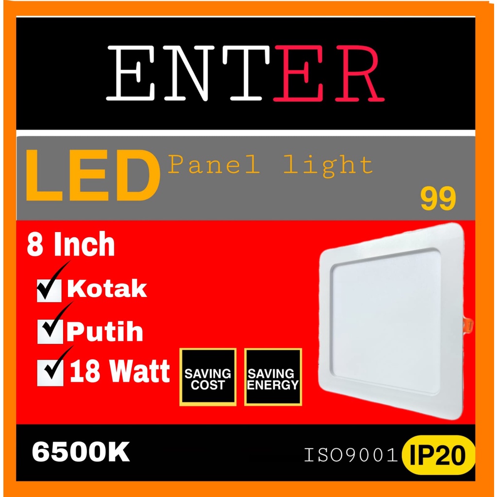 Panel Led Enter 18 Watt - Putih / Downlight Panel Led 18 Watt / Lampu Langit Langit Led / Downlight 