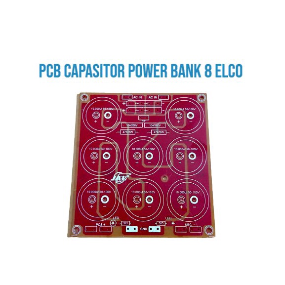 PCB CAPASITOR POWER BANK 8 ELCO PCB MERAH