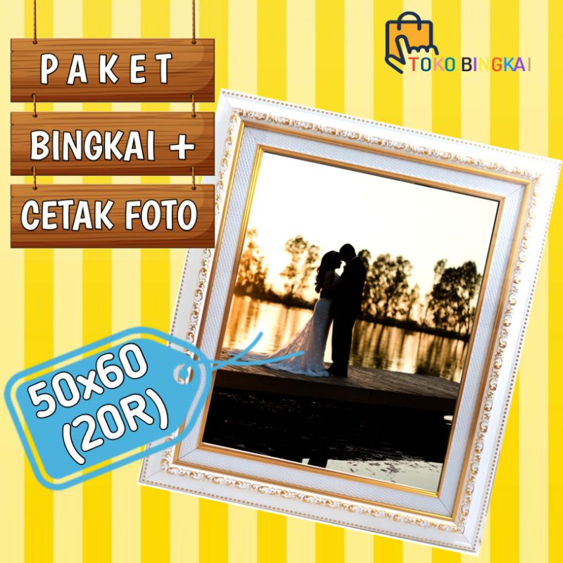Paket Pigura Foto + Cetak Foto 20R Paket Bingkai + Cetak 20R 50x60