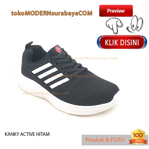 KANKY ACTIVE HITAM sepatu pria sepatu casual sneakers