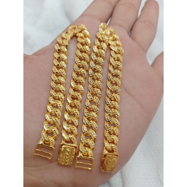 GELANG SISIK NAGA KOPONG PERAK 925 LAPIS MAS 24K