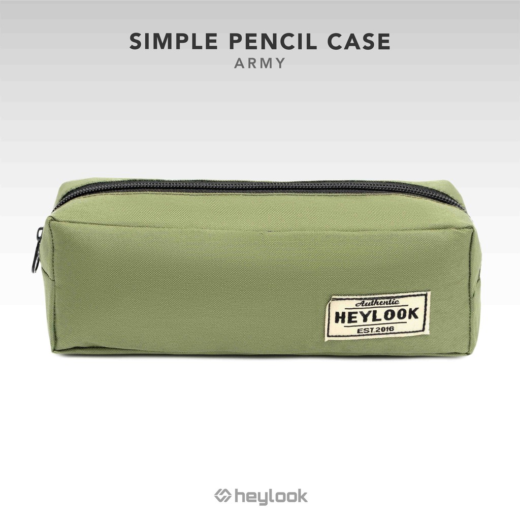 HEYLOOK Official - Tempat Pensil Pencil Case Kostak Kotak Alat Tulis Atk Sekolah Kuliah Kerja - [Bisa Cod]-ARMY