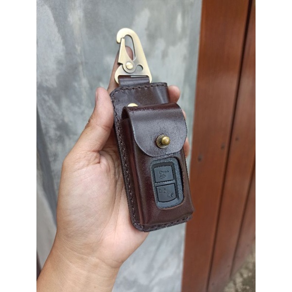 GANTUNGAN KUNCI DOMPET STNK KEYLESS SCOOPY VARIO BAHAN KULIT ASLI BISA UKIR NAMA