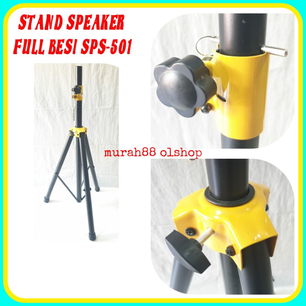 Stand Speaker FULL BESI Atau Tripod Speaker Bahan FULL Besi