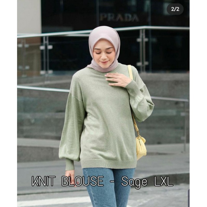 Knit blouse Vanilla Hijab | Knit Sweater Sage LXL Vanilla hijab