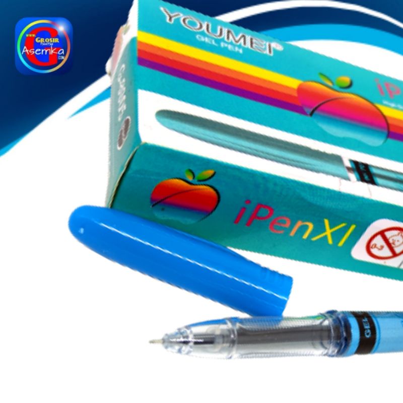 Bolpen Gel Pena Tinta hitam  gel You mei Ipenxi Grosir 12pcs