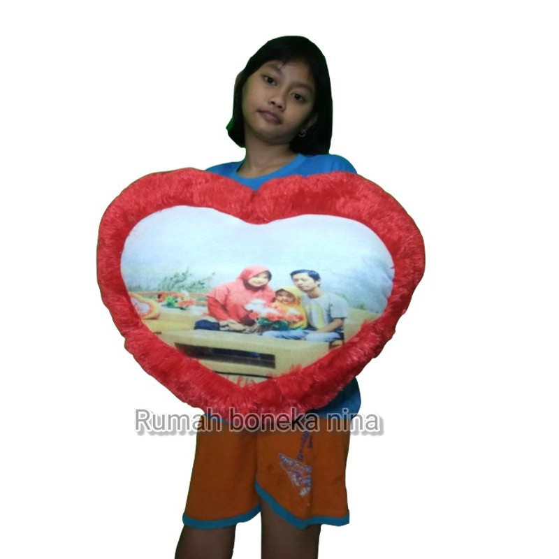 Bantal Love Printing Foto