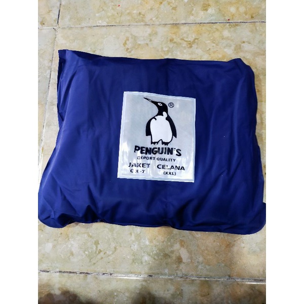 Jas Hujan Penguin CX7 Penguins Original CX 7 XXL Jumbo Tiger Head Twist Tebal Terlaris Termurah Setelan Jaket Baju Celana Big Size Pria Wanita Cewek Cowok Perempuan Laki Laki Dewasa Harga Grosir / Mantel Raincoat Anti Rembes dan Bocor