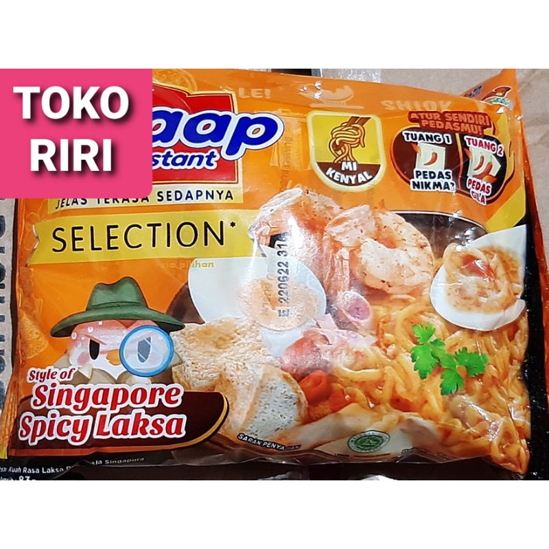

mie sedap kuah rasa laksa singapura