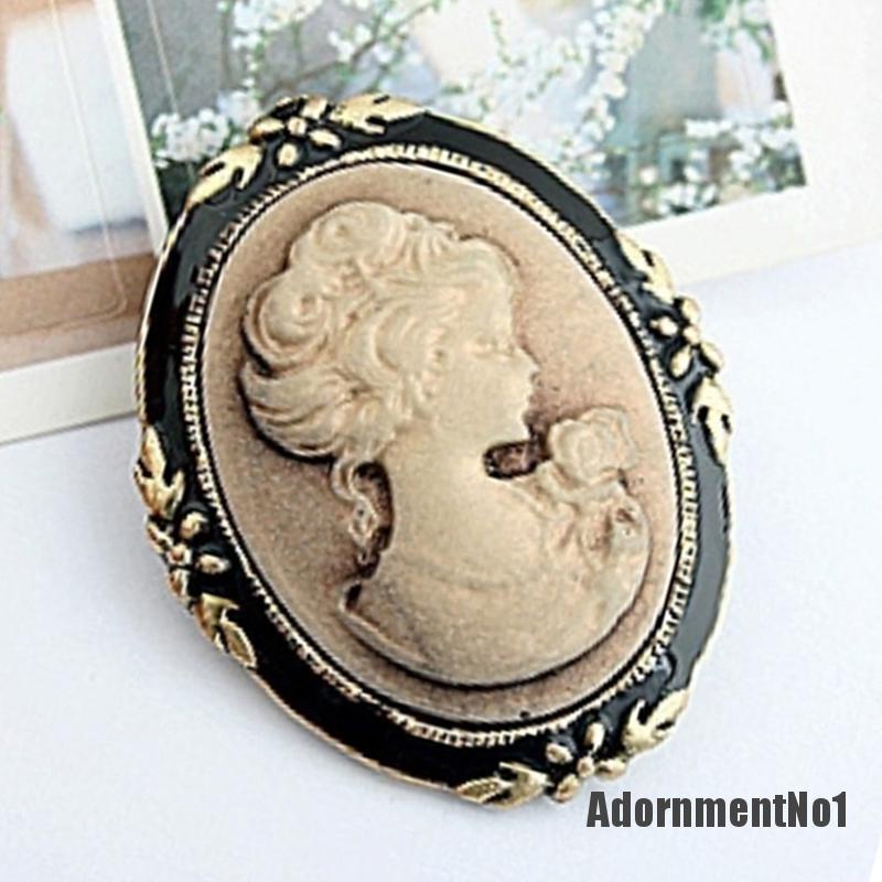 (Adornmentno1) Bros Cameo Antik Vintage Elegan Untuk Wanita