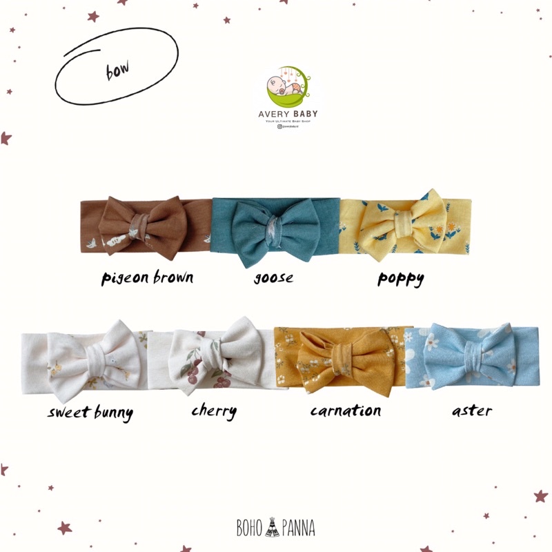 BOW Bohopanna Bandana Nyaman Buat Bayi / BOHOPANNA SCRUNCHIES KARET RAMBUT ANAK/ AKSESORIS RAMBUT