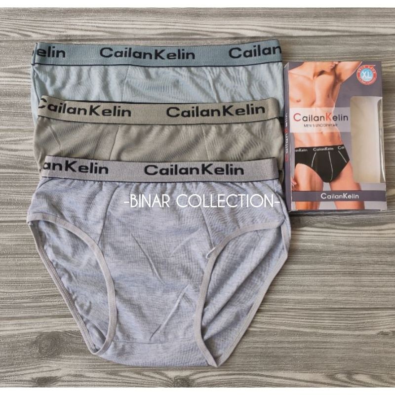 CK Sempak pria celana dalam ban cowok 1pack isi 3pcs model boxer size L XL murah bagus