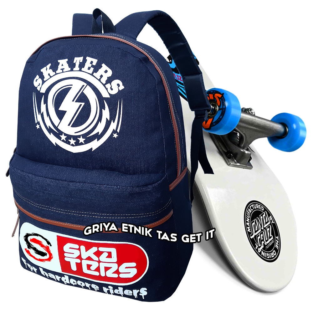 Tas ransel sekolah pria Denim Skaters - Tas sekolah pria - Tas anak laki laki - Tas sekolah laki laki - Tas punggung sekolah