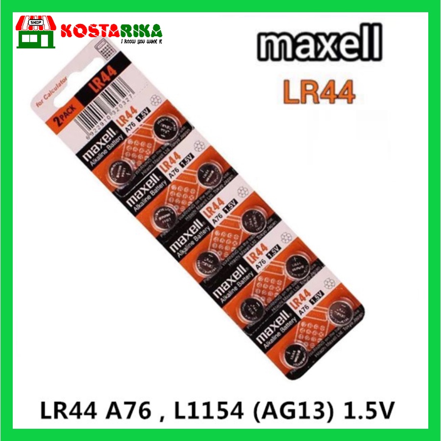 Batre Baterai Maxell LR44 Original HARGA SATUAN