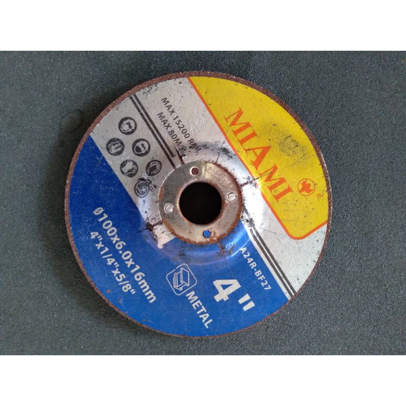 Mata gerinda amplas besi dan metal 4"