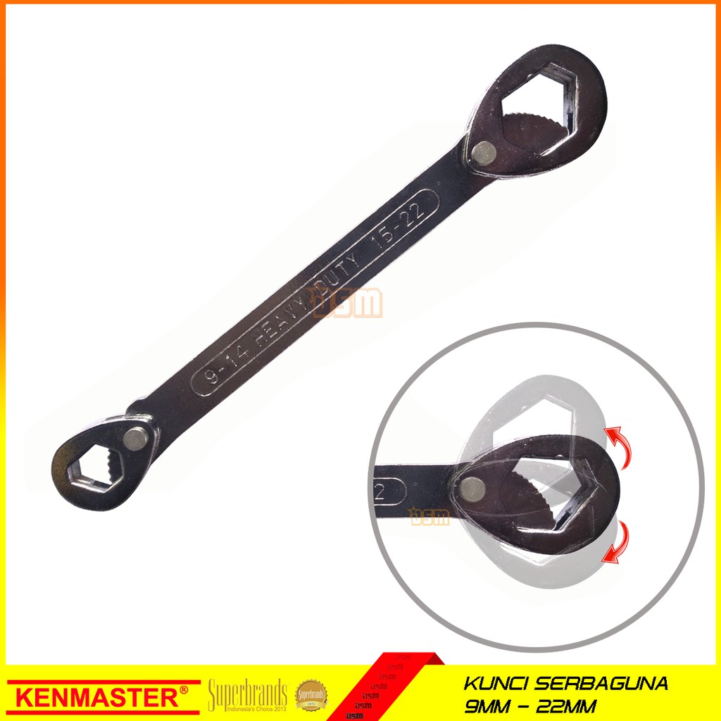 Kenmaster / Kunci Serbaguna 9-22mm / Tool set / Kunci Ring / Snap 'n Grip / DSM