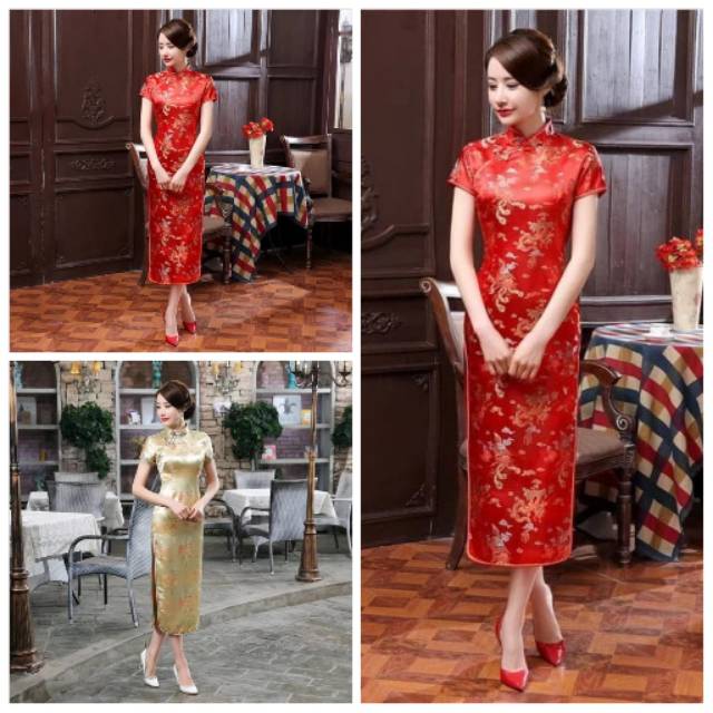 Promo Cheongsam Import Dress Shanghai Wanita Anggun