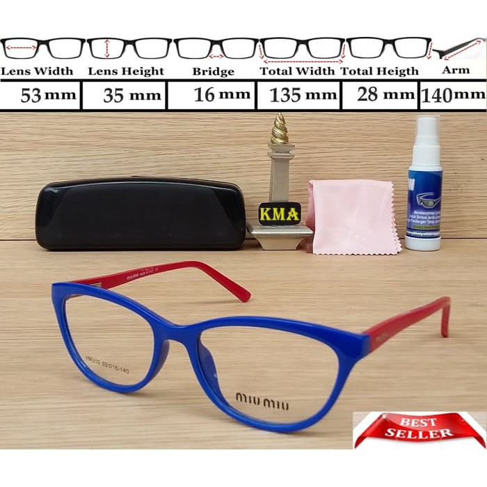 SALE AR 1231 miu miu flower / kacamata miu miu cat eye minus / frame miu KEREN