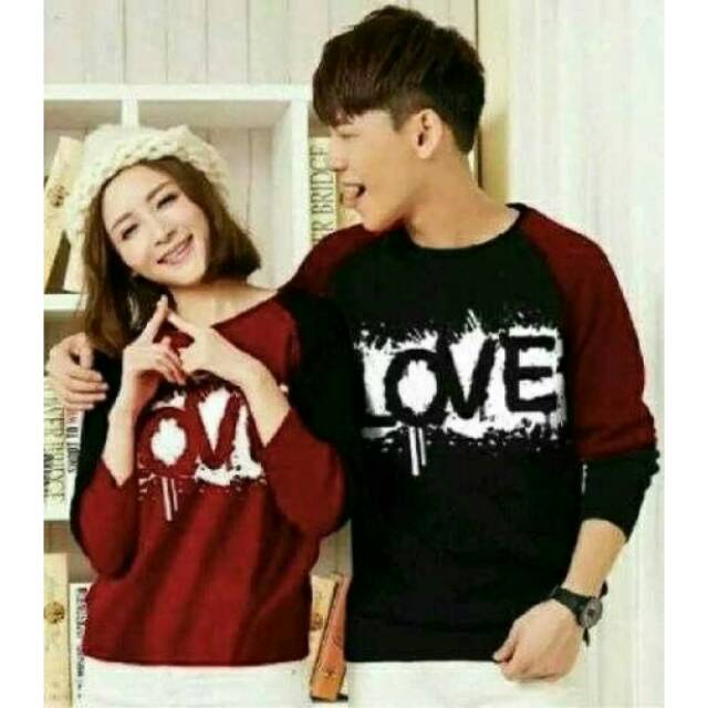 Sweater couple/ sweater pasangan / sweater kimono Love]