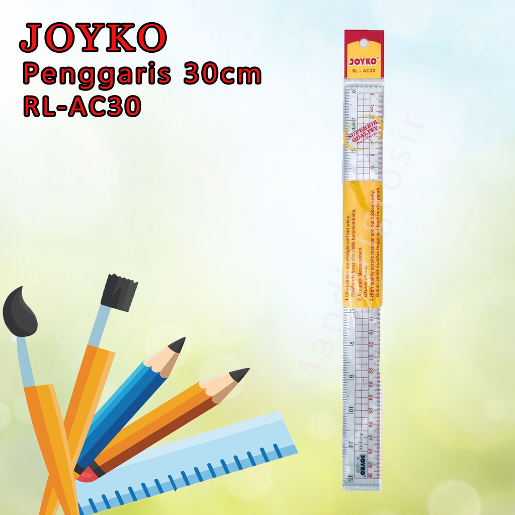 

Penggaris 30cm * Joyko * Penggaris * RL-AC30