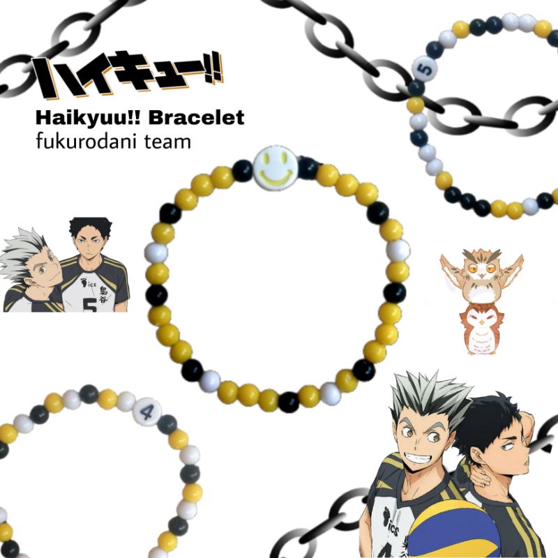 Haikyuu Beads Bracelet Fukurodani Team