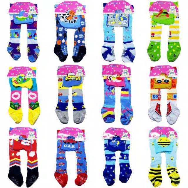 LEGGING BAYI MOTIF LAKI ANTI-SLIP / CELANA TERUSAN / BABY LEGGING BOYS COTTON RICH TIGHTS