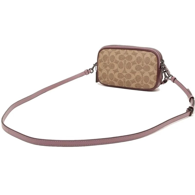 Coach Signature Coated Canvas And Leather Crossbody Bag (F31542)