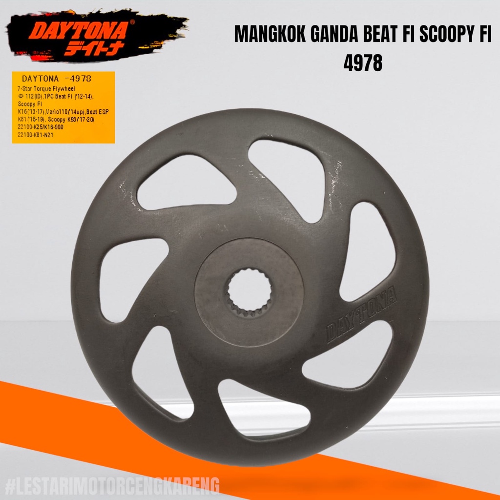 MANGKOK GANDA RACING VARIO FI 110 BEAT ESP POP HI-TORQUE DAYTONA 4978