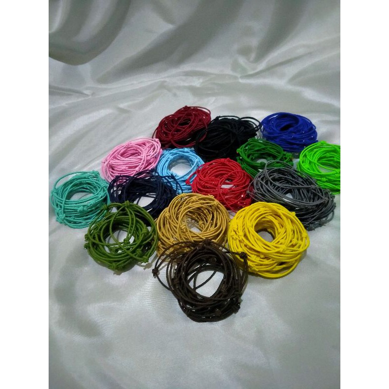 Termurah  Gelangtali / GELANG TALI / tali elastis warna warni / gelang gaya / gelang polos gelang ka