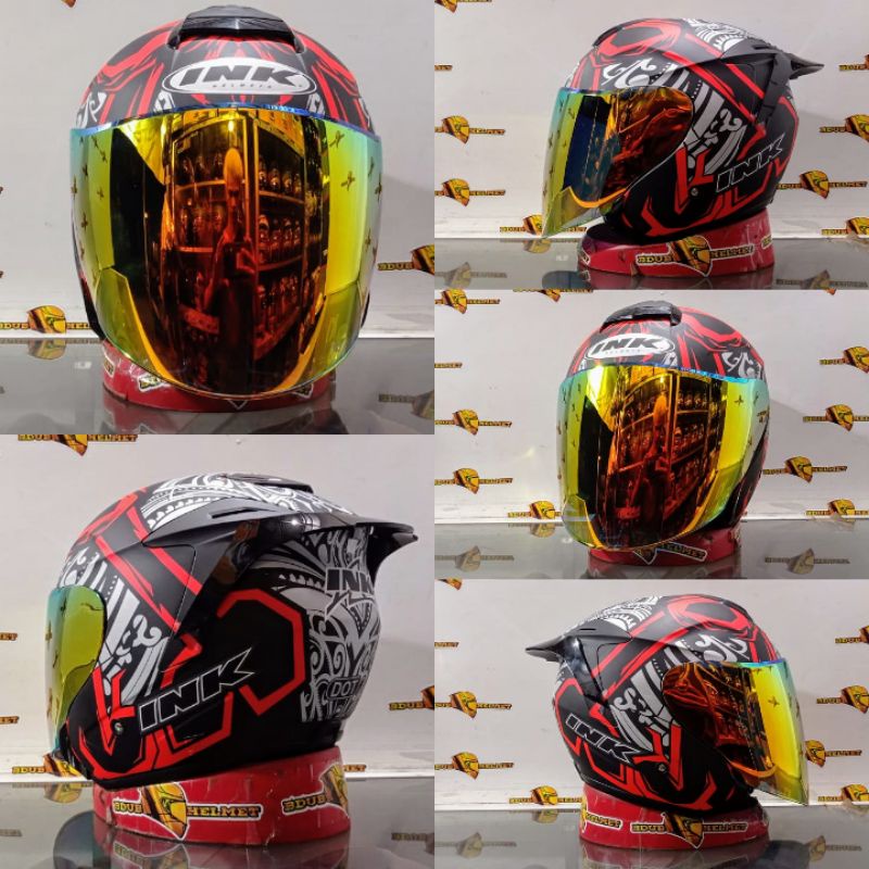 HELM INK DYNAMIC SOLID GREY DOFF/PAKET GANTENG 100% ORIGINAL SNI-DOT-DOFF REDD/VENOM/GOLD