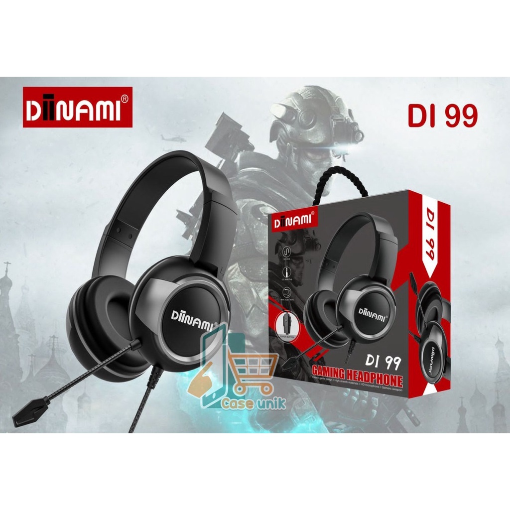 Headset Gaming Headphone Gaming DIINAMI DI99 SUPER EXTRA BASS GAMER WEAPON SUPER BUTTUN GARANSI  1 BULAN CS3919