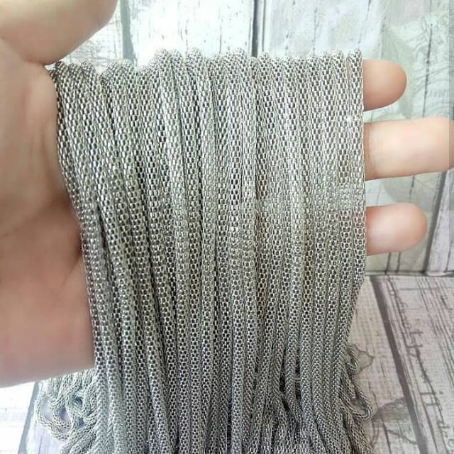 Rantai Ular Silver isi 5 meter (kode P)