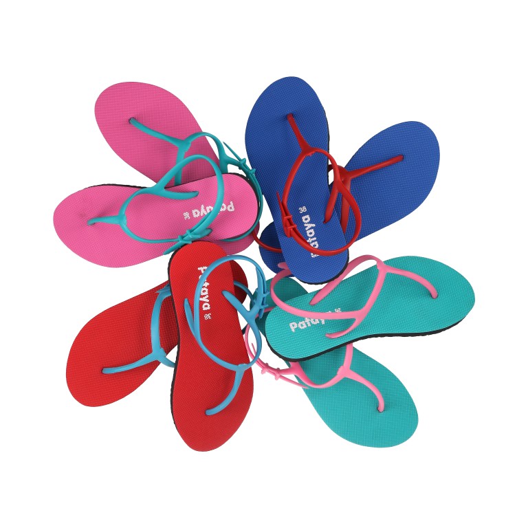 Sandal Sendal Jepit Wanita Strappy Boloni Pattaya Mirip Fipper Tali