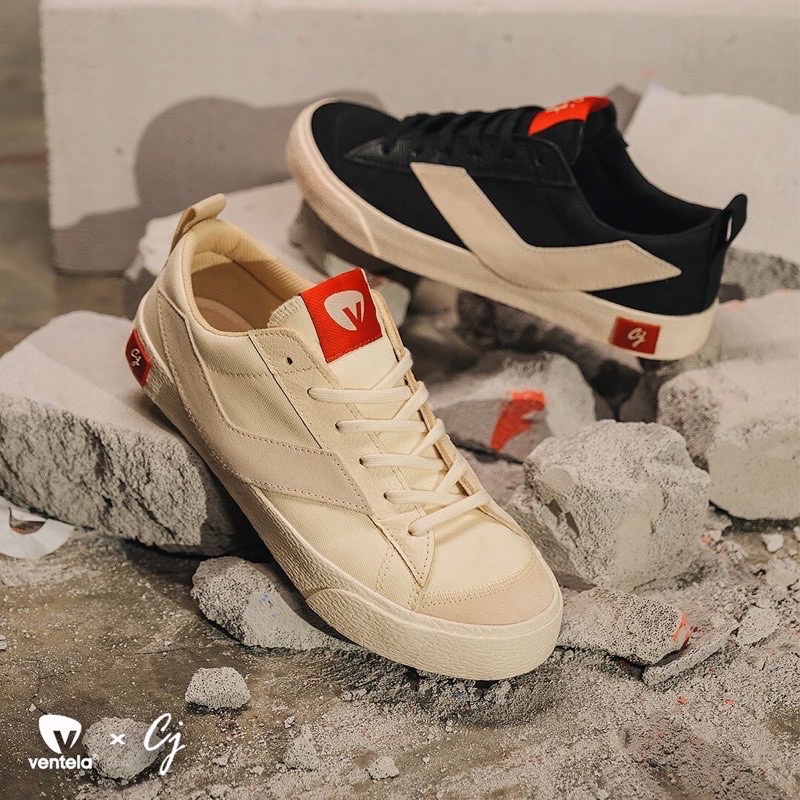 Sepatu Ventela Leaving A Legacy X Chicco Jerrico Black Natural Cream Ventela X CJ Original