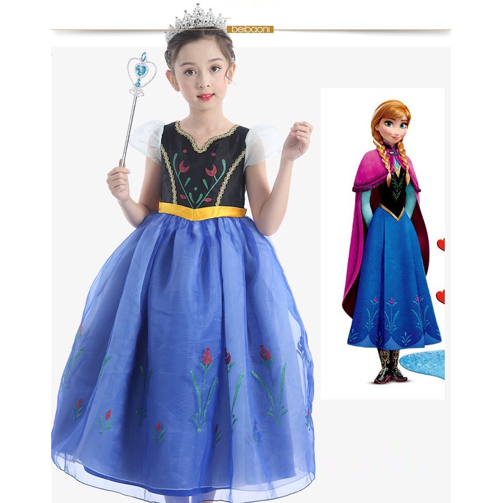 FROZEN SNOWFLAKE DRESS / BAJU ANAK DRESS GAUN KOSTUM ANAK ...