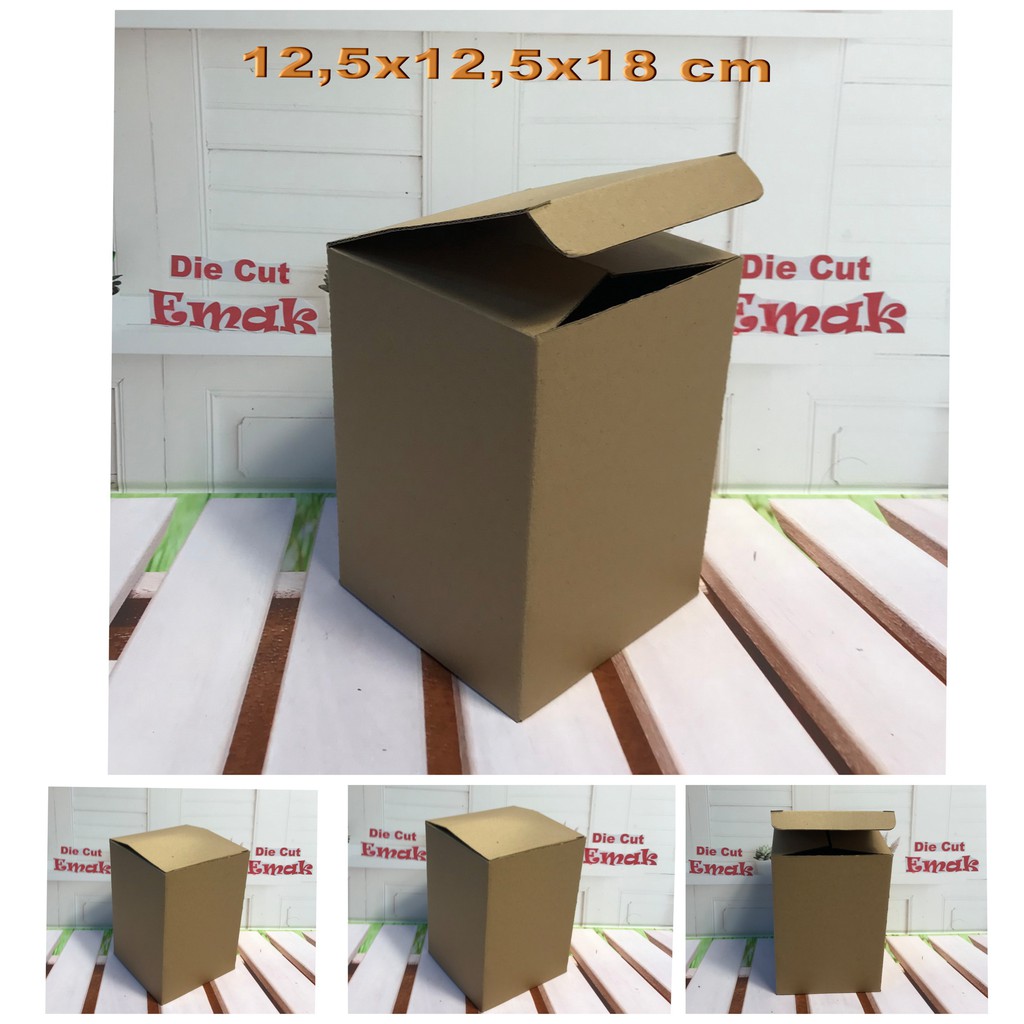 

kardus uk.12,5x12,5x18 cm kotak box karton Die Cut