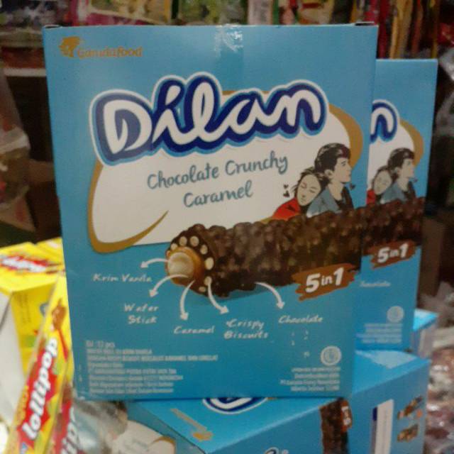 wafer roll dilan chocolate crunchy 1box