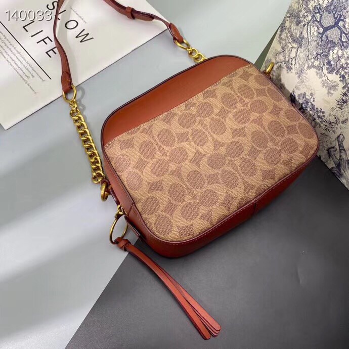 [Instant/Same Day] coach  31208 Cowhide + canvas material ladies one shoulder bag cross body bag  xjb