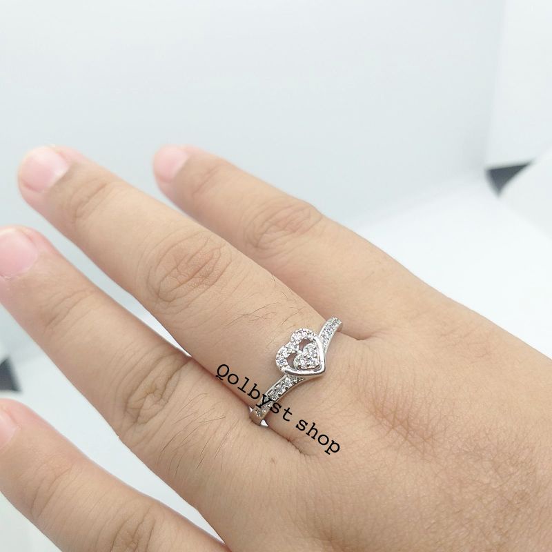 CINCIN PERMATA LOVE KECIL SILVER