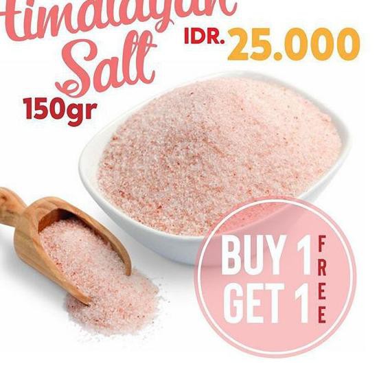 

>pwr-0547!! BUY 1 GET 1 FREE Himalayan Pink Salt 150gr Garam Himalaya (DIKEMAS LANGSUNG 300gr) Terla