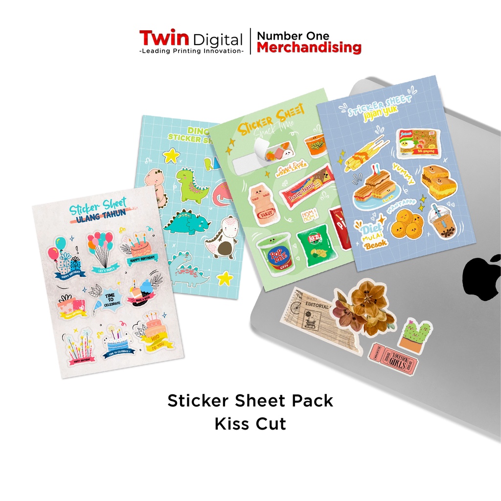 

Twindigital Cetak Sticker Sheet Pack Kiss Cut Sticker Sheet HP Laptop - Stiker Sheet Pack