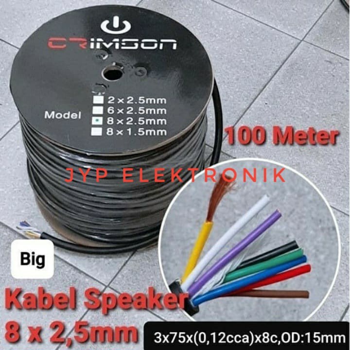 KABEL CRIMSON 8X2.5 / 8 X 2.5 100M SERABUT BESAR