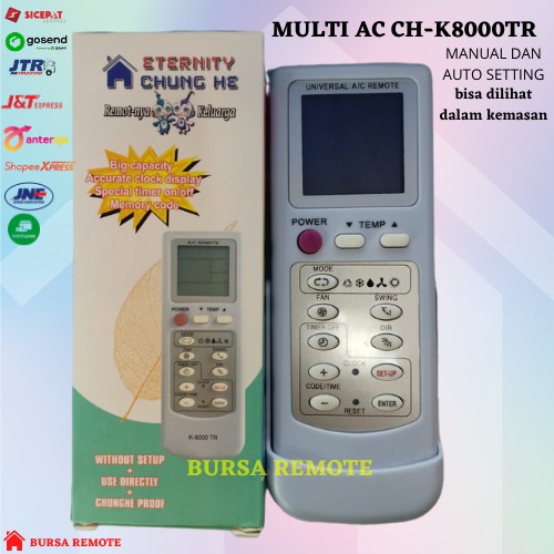 Remot / Remote MULTI AC Universal type CH 8000 / ecer dan grosir