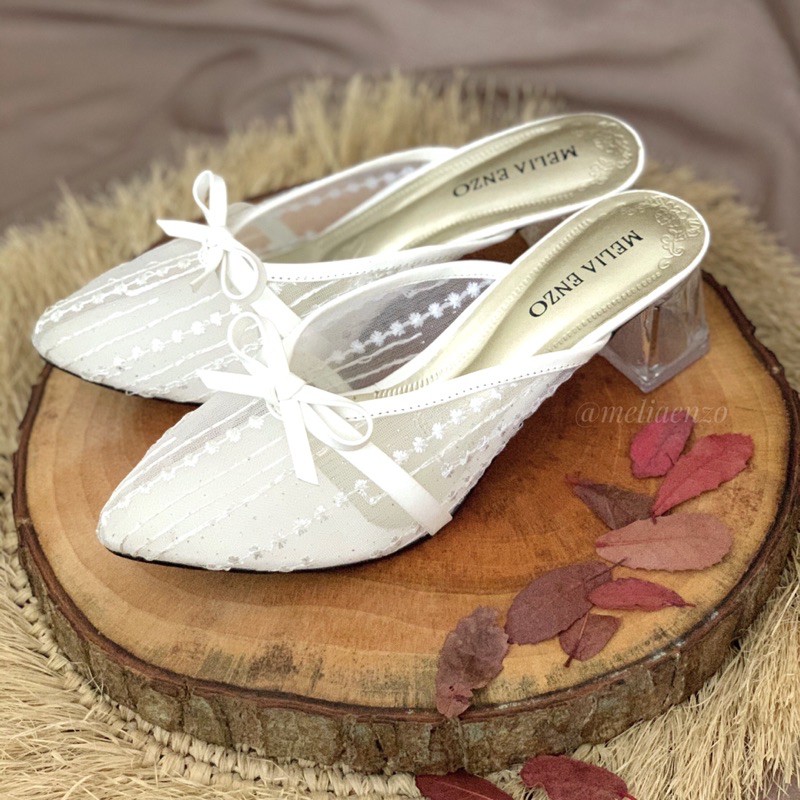 Meliaenzo - Sendal Hak Brukat | Sendal Wedding | Heels wanita