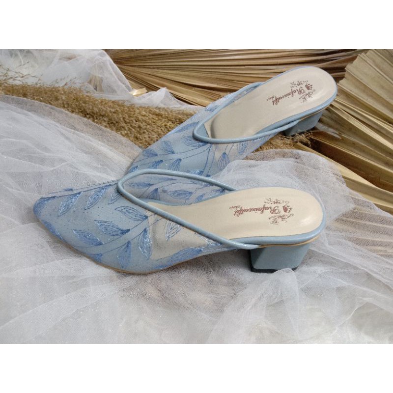 sepatu johana iceblue sepatu wanita 5cm hak tahu