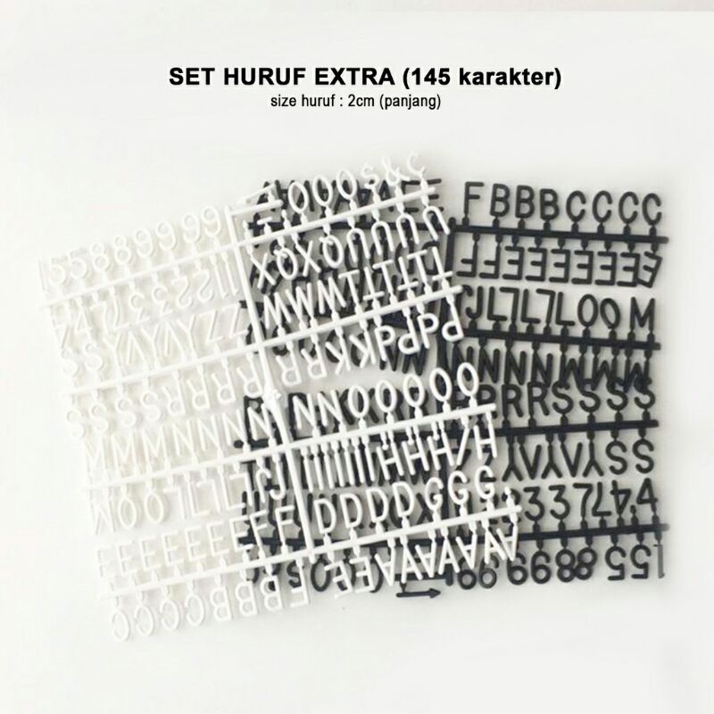 EXTRA HURUF LETTER BOARD / EXTRA HURUF DAN ANGKA PAPAN NAMA BAYI / HURUF LETTERBOARD