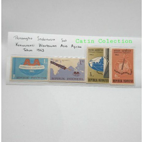 

Perangko Indonesia Set Konverensi Wartawan Asia Afrika Tahun 1963