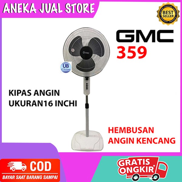 GMC 359 Stand Fan Kipas Angin Berdiri GMC Premium BM - 359 Model Baru